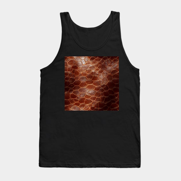 Brown Imitation leather, natural and ecological leather print #28 Tank Top by Endless-Designs